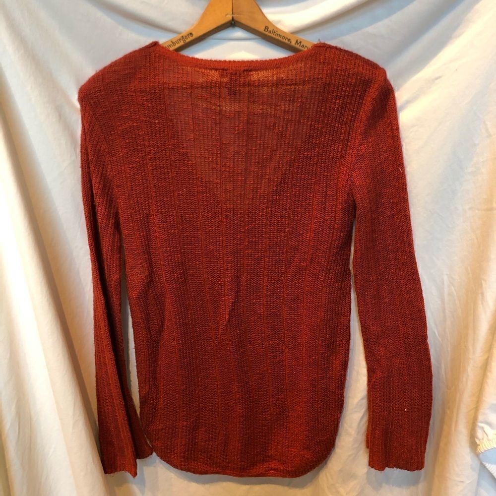 Express sweater V neck Red S/P - Picture 2 of 7